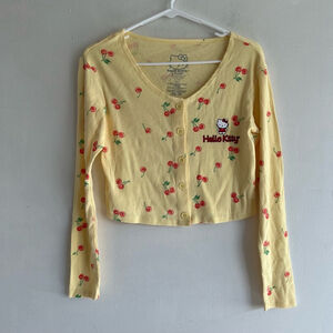 Hello Kitty Women's Cardigan XS Yellow